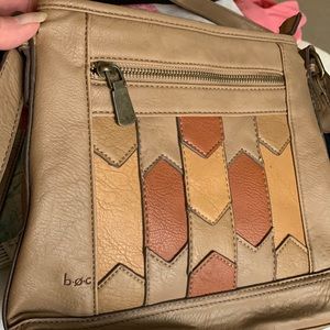 Boc tan leather crossbody